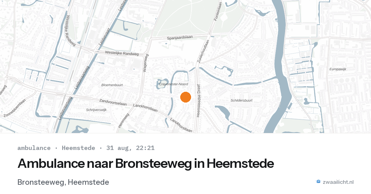 Ambulance naar Bronsteeweg in Heemstede — 31 aug 2026