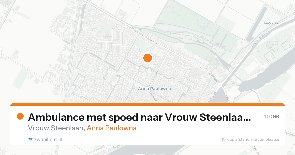 Ambulance met spoed naar Vrouw Steenlaan in Anna Paulowna — 20 aug 2026