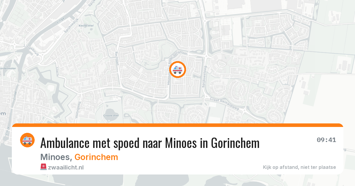 Ambulance met spoed naar Minoes in Gorinchem — 5 aug 2026