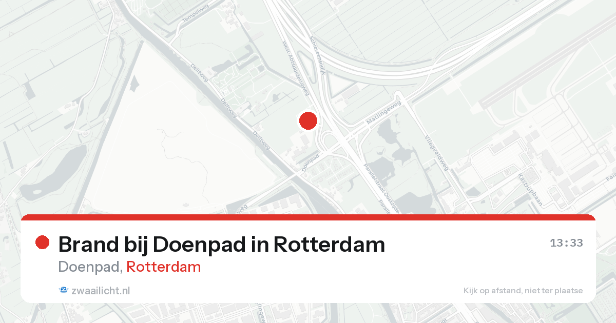 Brand bij Doenpad in Rotterdam — 15 aug 2026