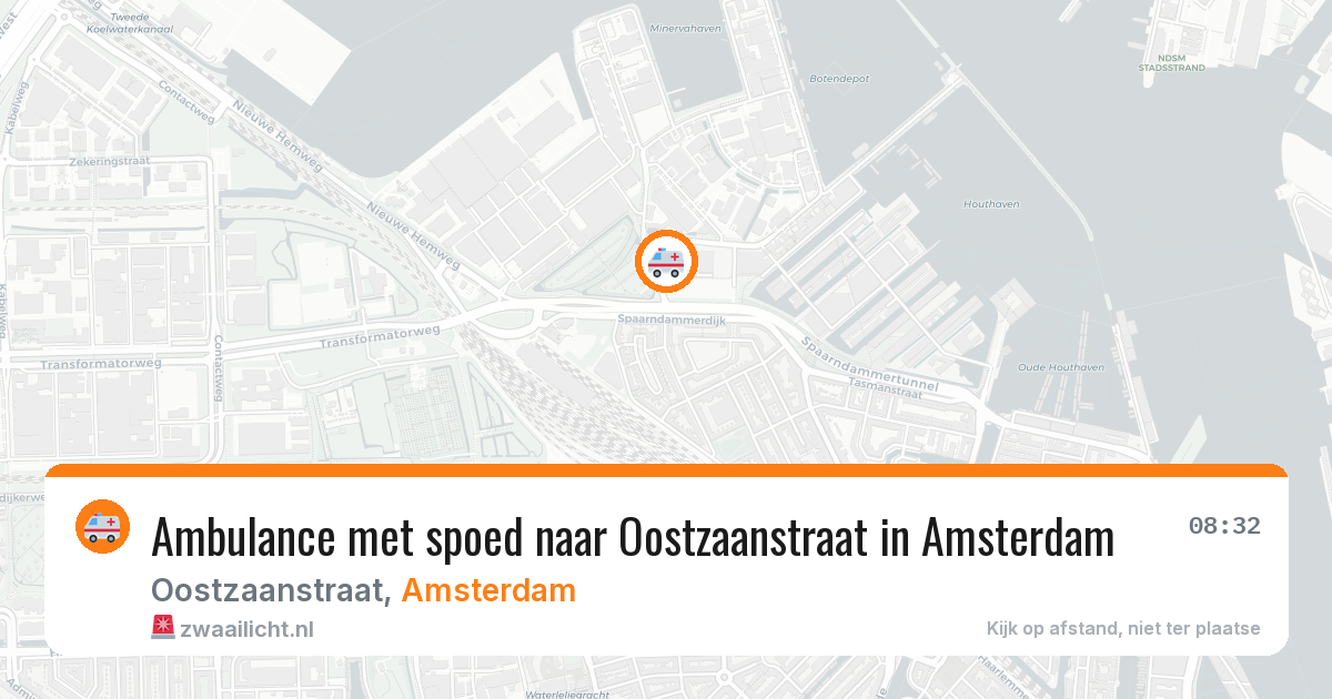 Ambulance met spoed naar Oostzaanstraat in Amsterdam — 1 aug 2026