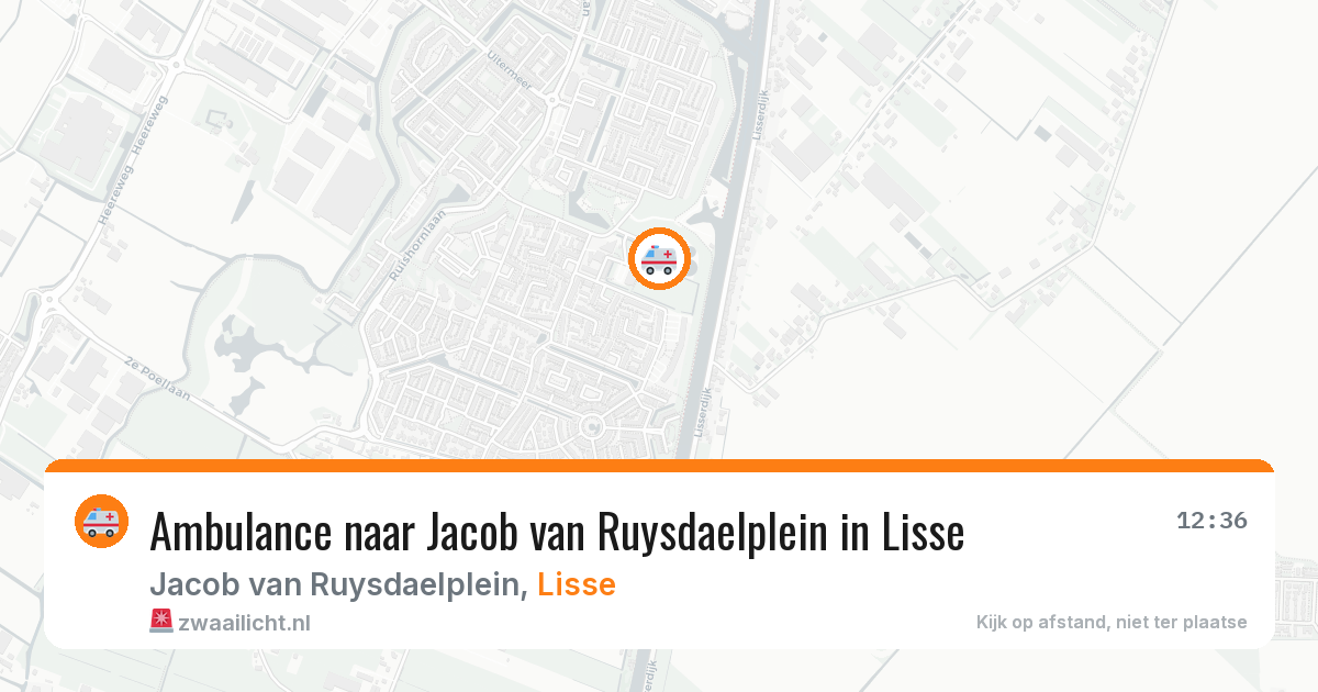 Ambulance naar Jacob van Ruysdaelplein in Lisse — 29 jan 2026