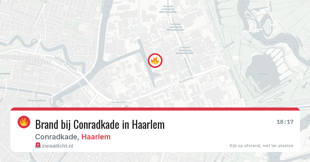 Brand bij Conradkade in Haarlem — 30 mei 2026