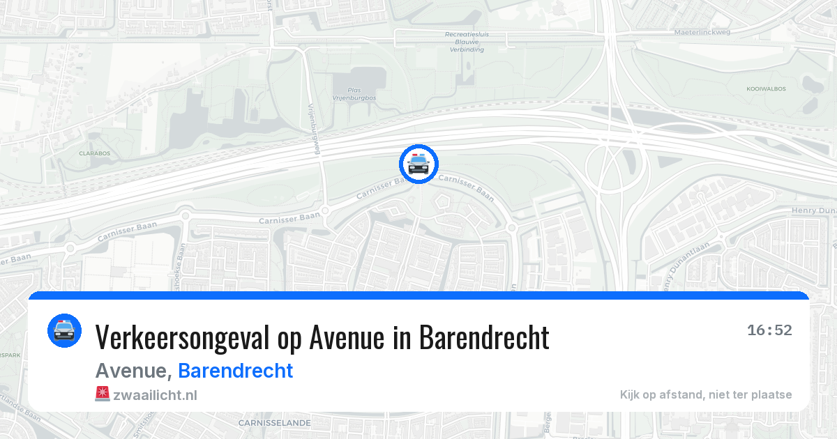 Verkeersongeval op Avenue in Barendrecht — 9 jul 2026