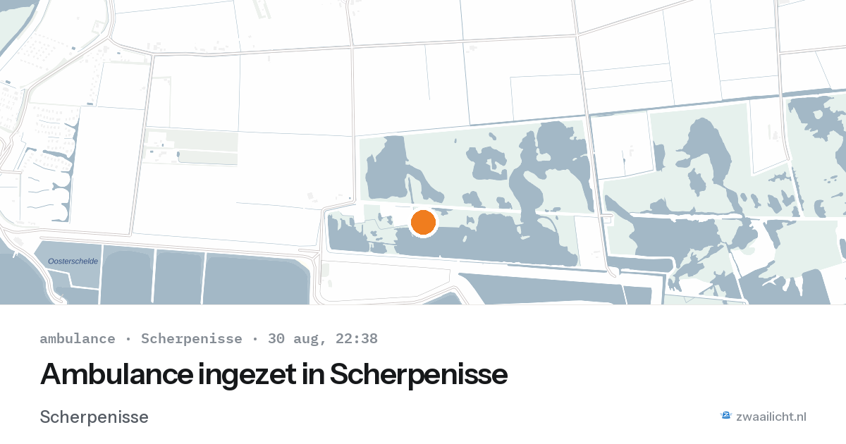 Ambulance ingezet in Scherpenisse — 30 aug 2026