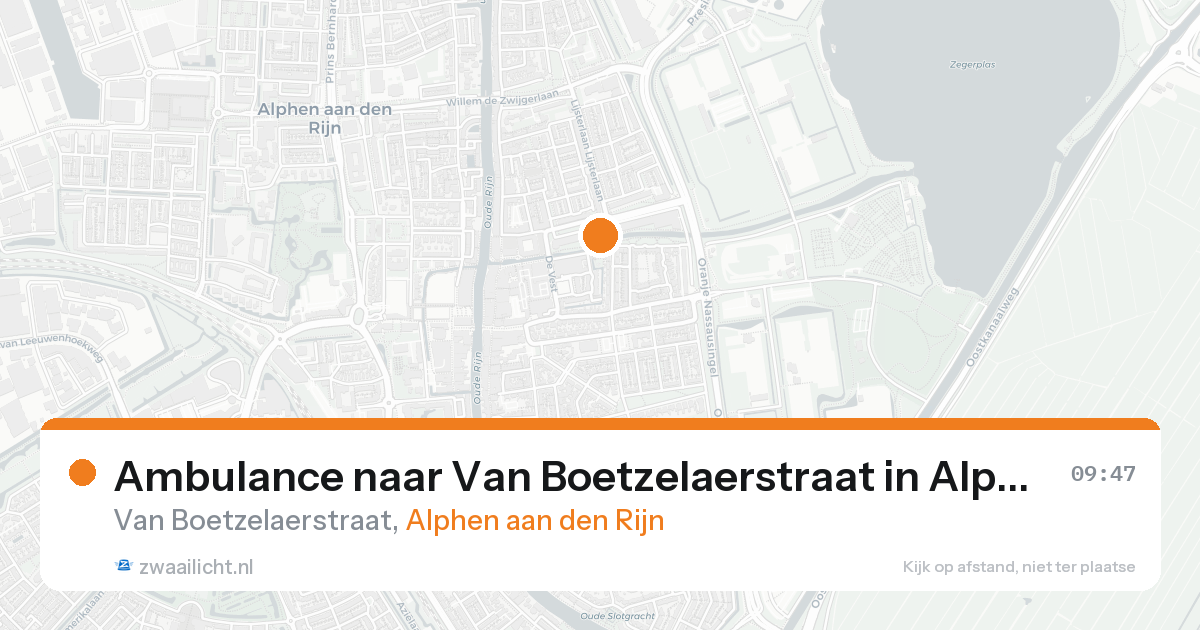 Ambulance naar Van Boetzelaerstraat in Alphen aan den Rijn — 26 aug 2026