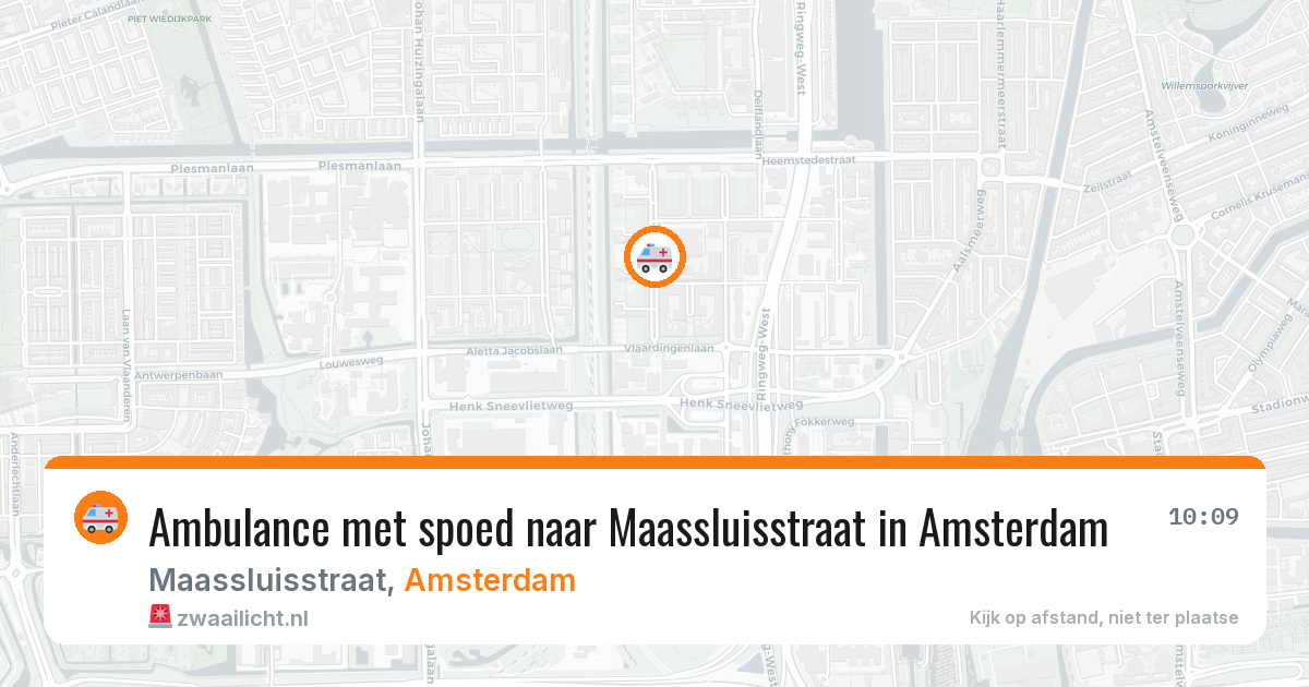 Ambulance met spoed naar Maassluisstraat in Amsterdam — 29 jan 2026