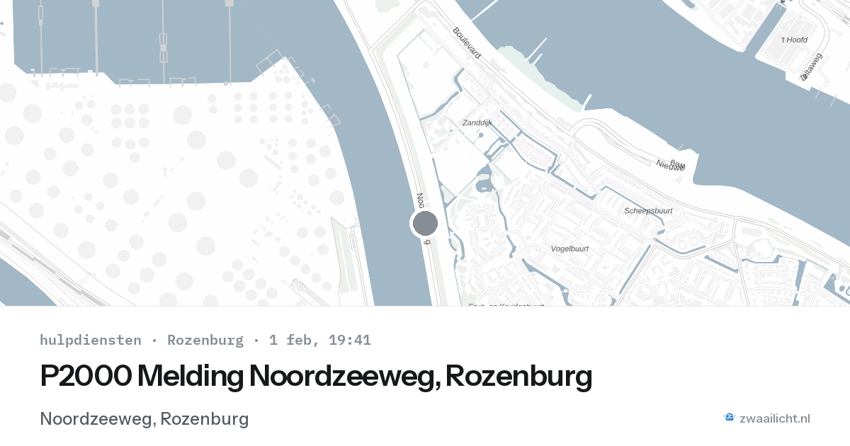 P2000 Melding Noordzeeweg, Rozenburg — 1 feb 2026