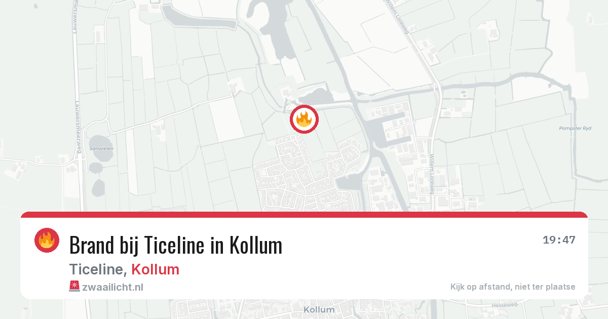 Brand bij Ticeline in Kollum — 28 jun 2026