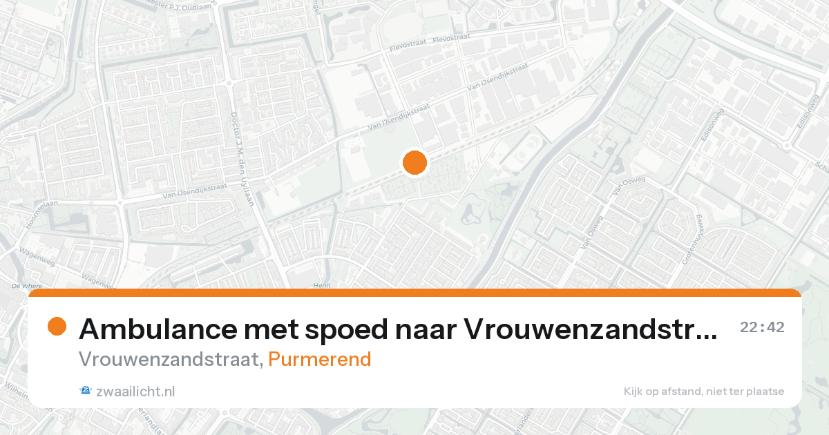 Ambulance met spoed naar Vrouwenzandstraat in Purmerend — 21 mei 2026