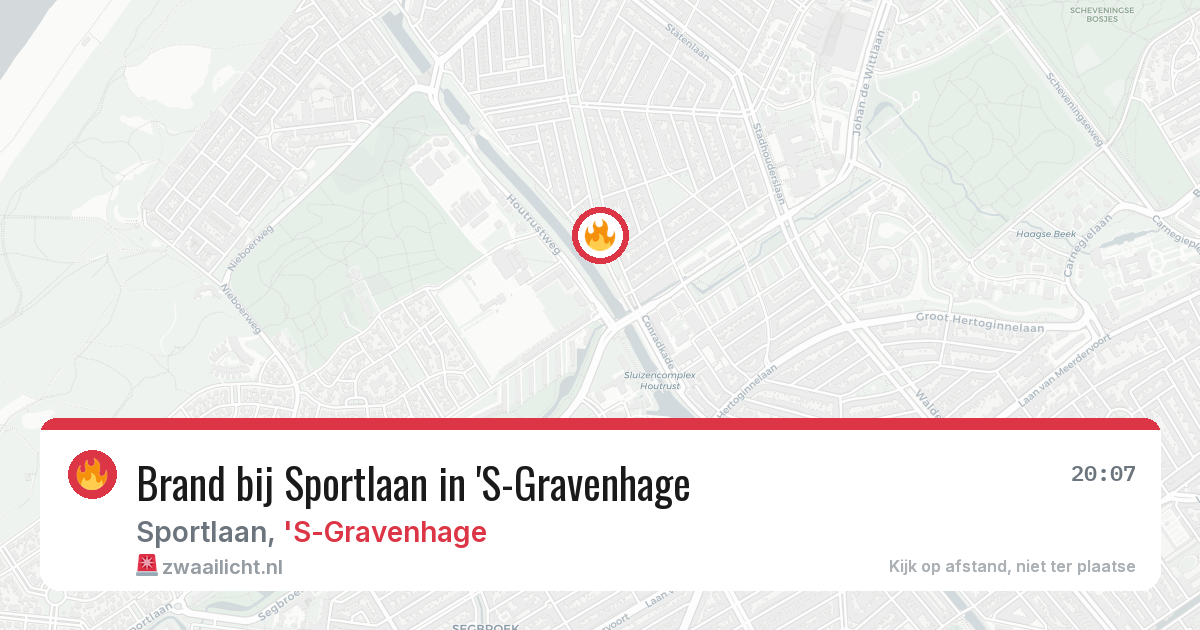 Brand bij Sportlaan in 'S-Gravenhage — 26 jun 2026