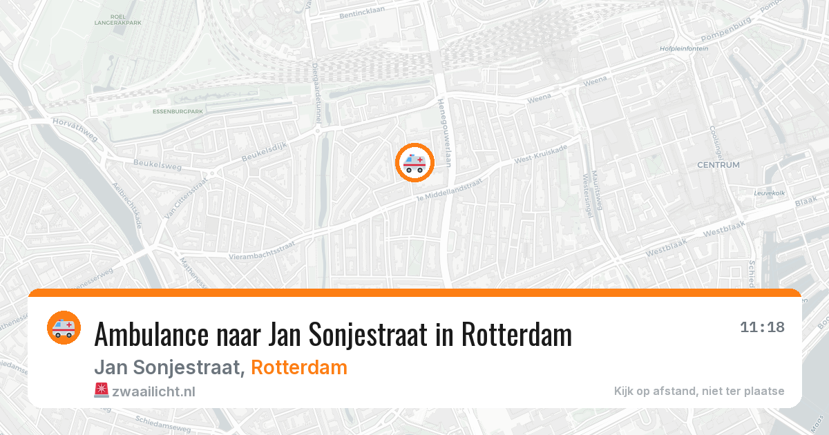 Ambulance naar Jan Sonjestraat in Rotterdam — 23 mei 2026