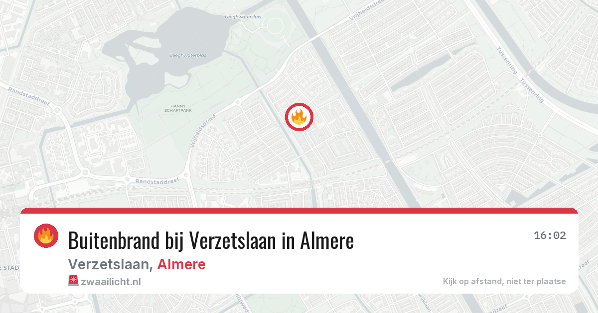 Buitenbrand bij Verzetslaan in Almere — 18 mrt 2026