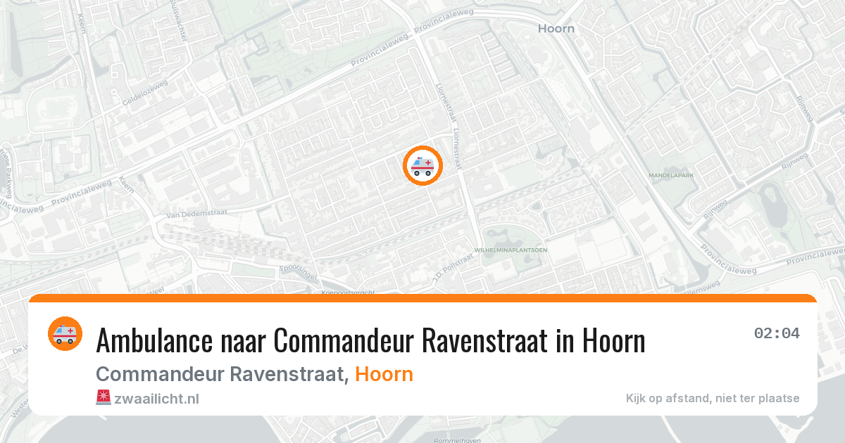 Ambulance naar Commandeur Ravenstraat in Hoorn — 21 apr 2026