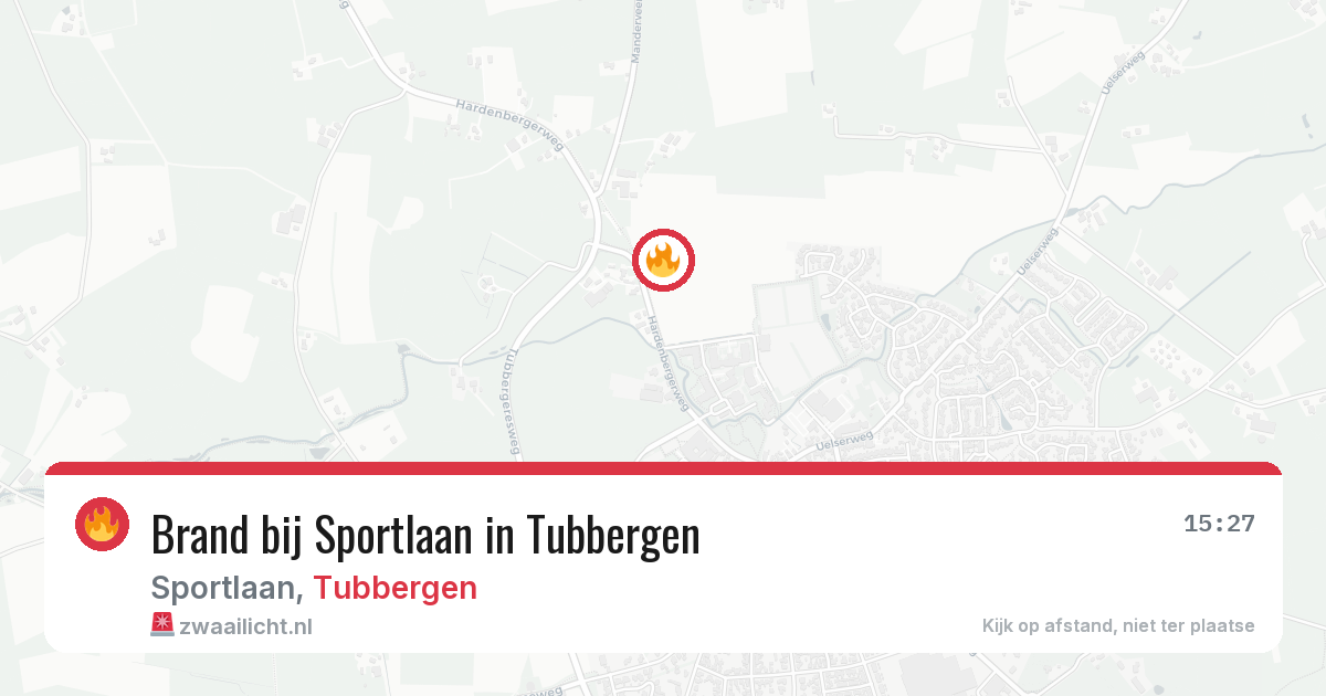 Brand bij Sportlaan in Tubbergen — 30 mrt 2026