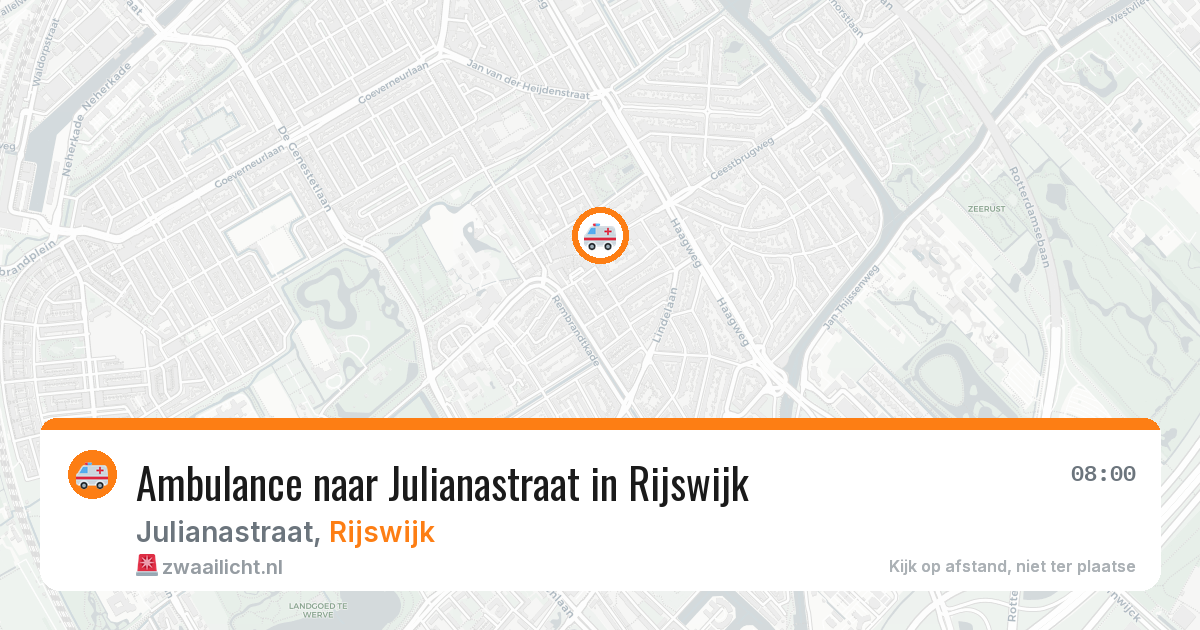 Ambulance naar Julianastraat in Rijswijk — 26 apr 2026
