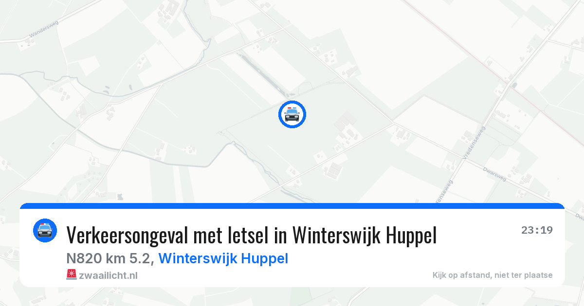 Verkeersongeval met letsel in Winterswijk Huppel — 20 apr 2026