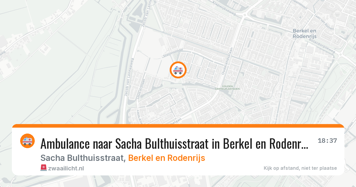 Ambulance naar Sacha Bulthuisstraat in Berkel en Rodenrijs — 11 aug 2026