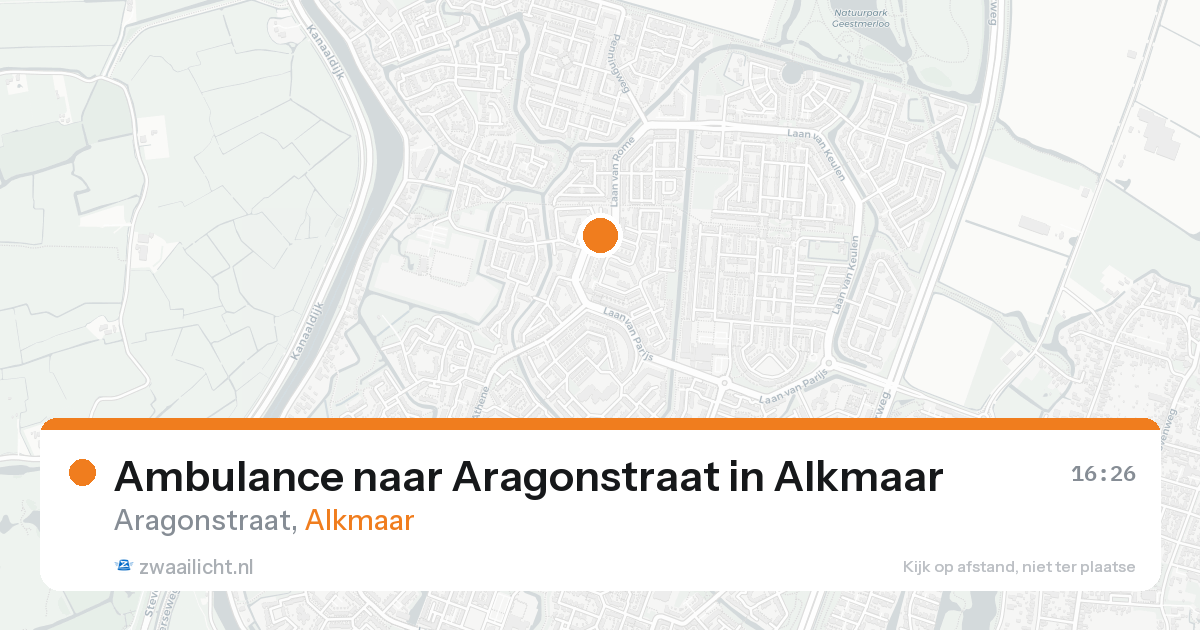 Ambulance naar Aragonstraat in Alkmaar — 30 jan 2026
