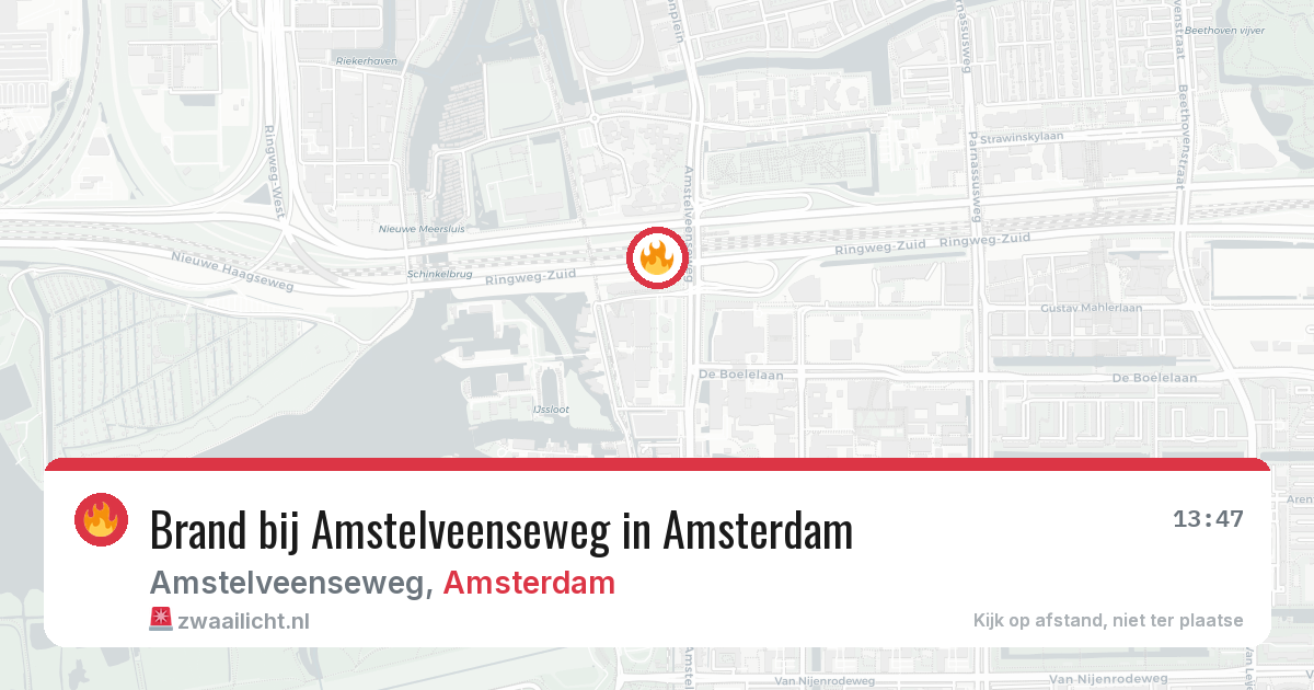 Brand bij Amstelveenseweg in Amsterdam — 26 jun 2026