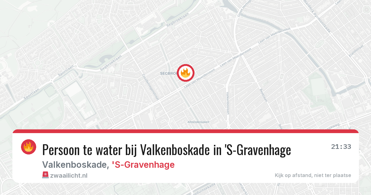 Persoon te water bij Valkenboskade in 'S-Gravenhage — 4 jun 2026