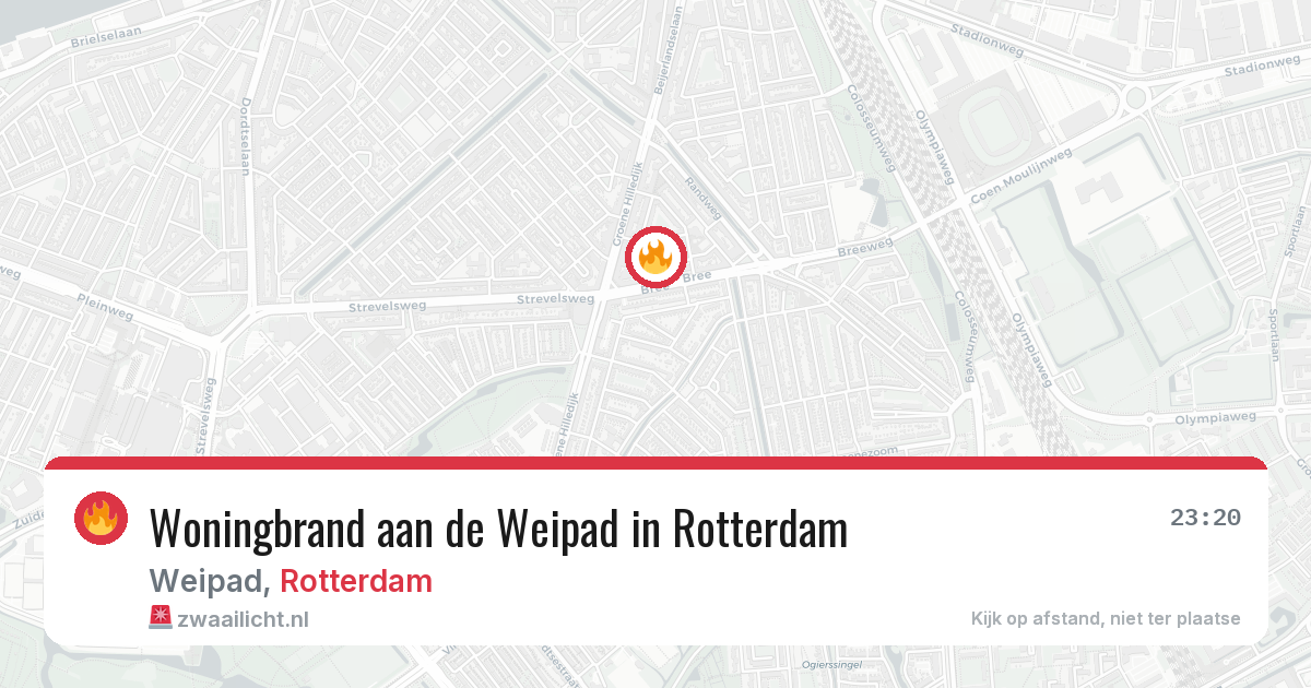 Woningbrand aan de Weipad in Rotterdam — 5 jul 2026