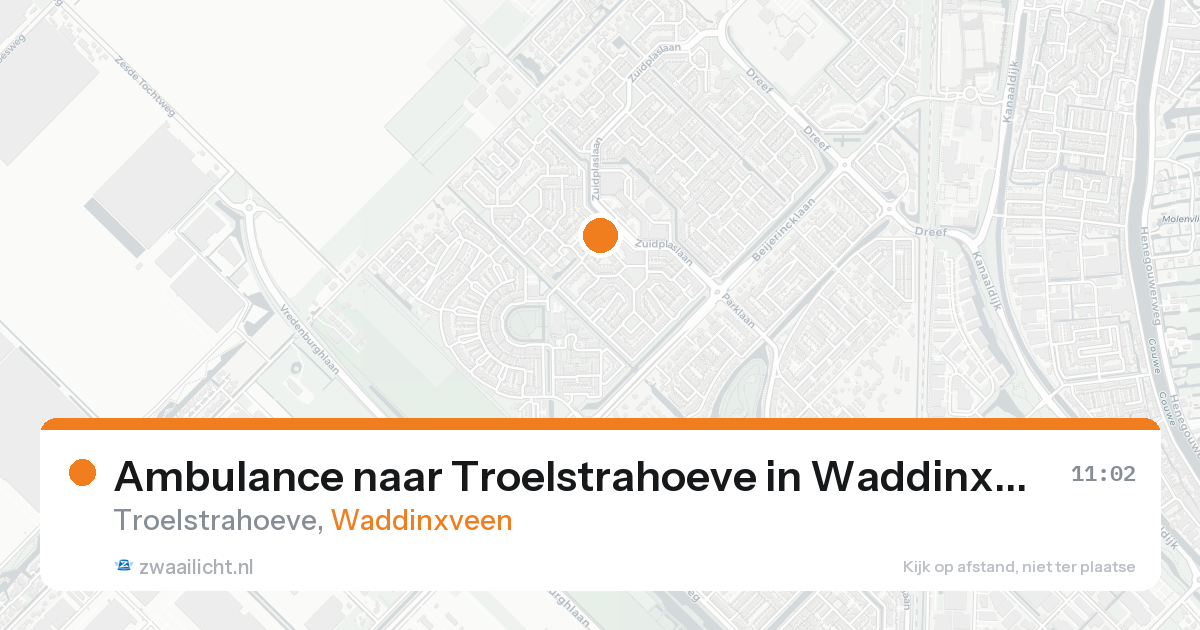 Ambulance naar Troelstrahoeve in Waddinxveen — 18 aug 2026