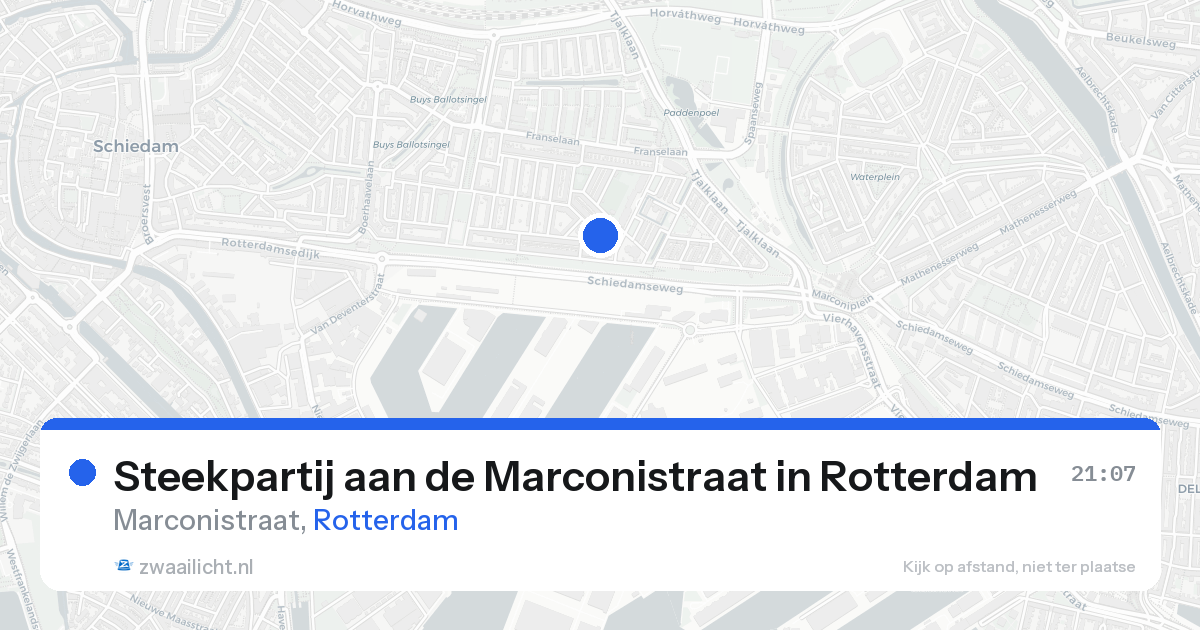 Steekpartij aan de Marconistraat in Rotterdam — 23 aug 2026