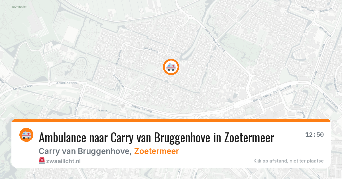 Ambulance naar Carry van Bruggenhove in Zoetermeer — 1 apr 2026