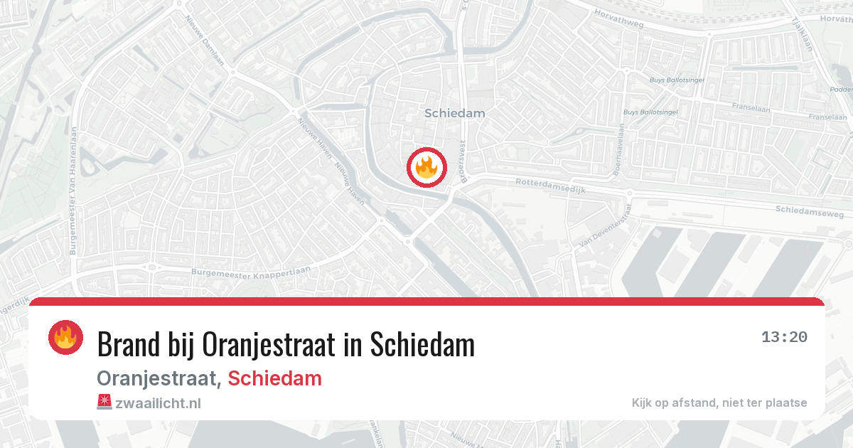 Brand bij Oranjestraat in Schiedam — 2 apr 2026