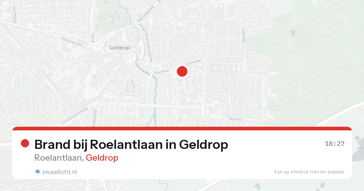 Brand bij Roelantlaan in Geldrop — 26 feb 2026