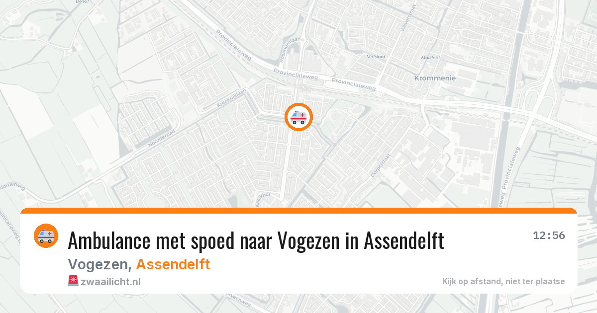 Ambulance met spoed naar Vogezen in Assendelft — 29 jan 2026
