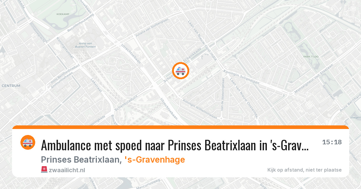 Ambulance met spoed naar Prinses Beatrixlaan in 's-Gravenhage — 6 aug 2026
