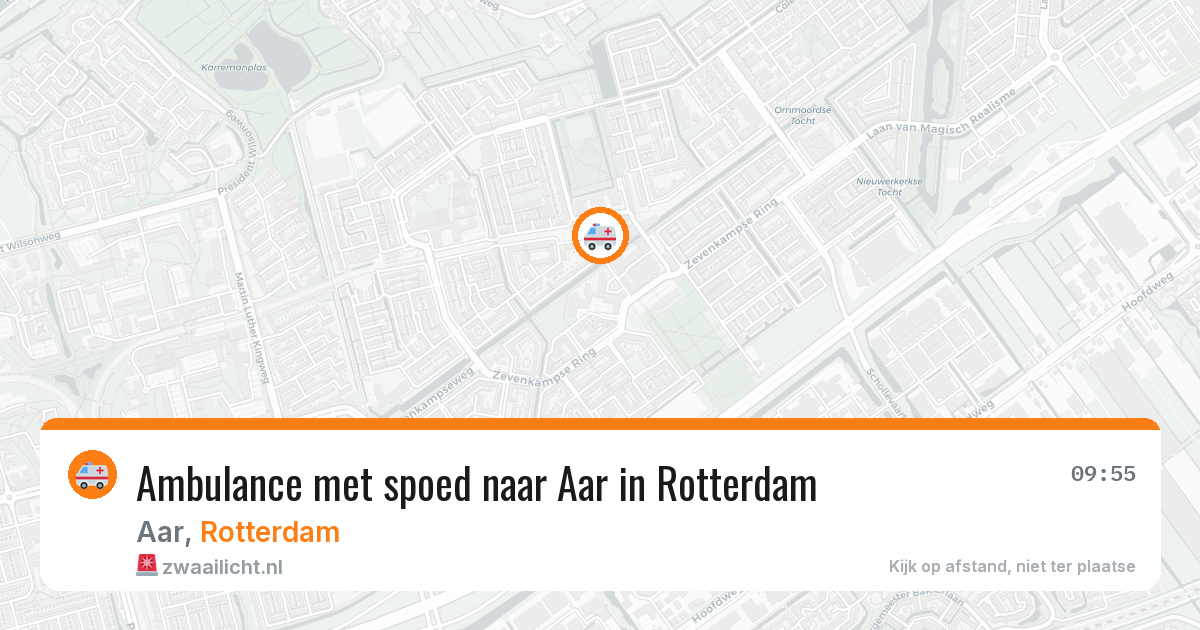 Ambulance met spoed naar Aar in Rotterdam — 18 mei 2026