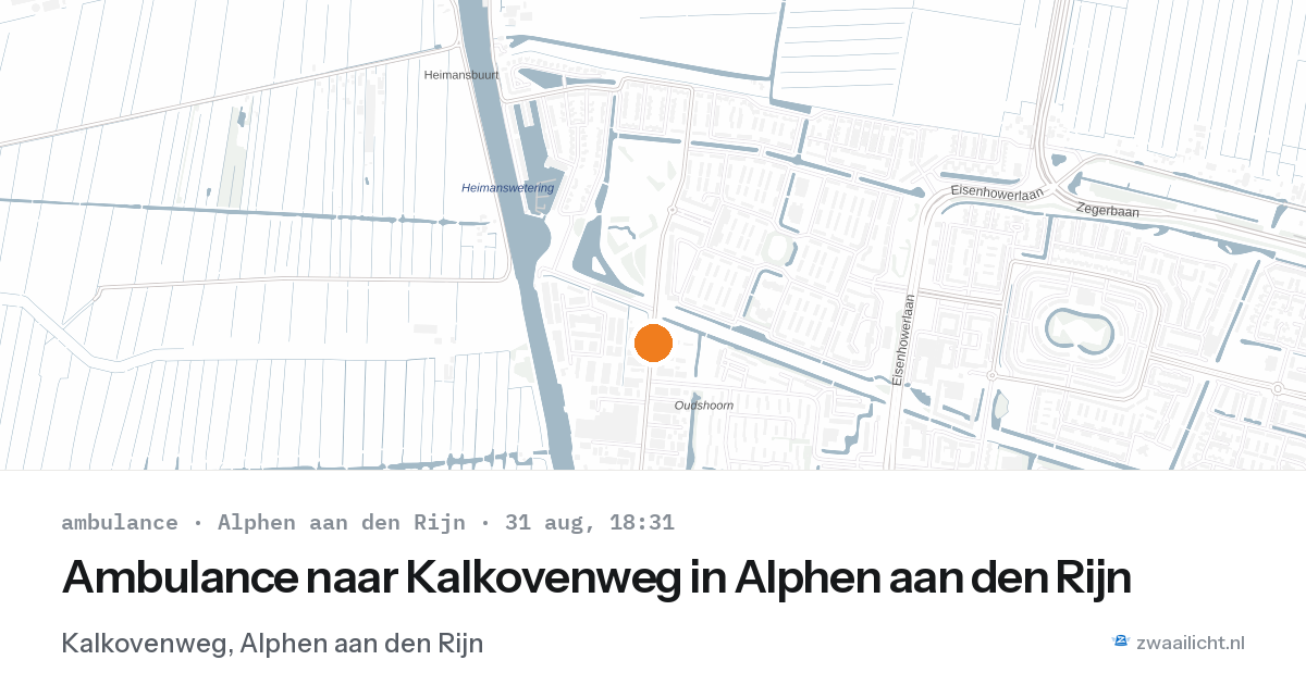 Ambulance naar Kalkovenweg in Alphen aan den Rijn — 31 aug 2026