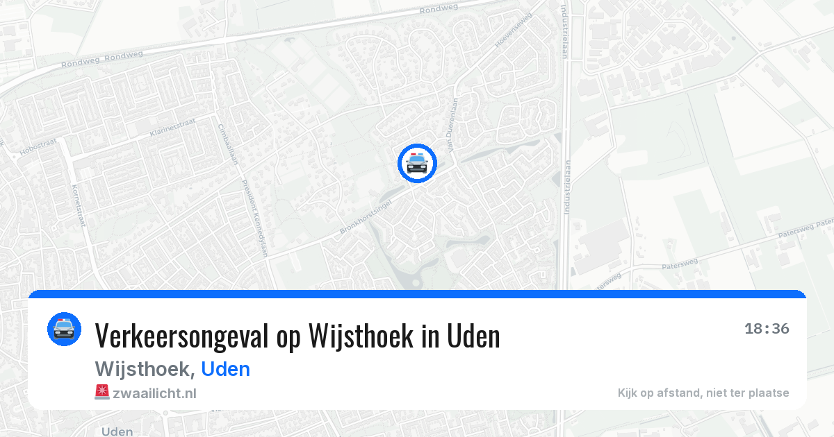 Verkeersongeval op Wijsthoek in Uden — 6 apr 2026