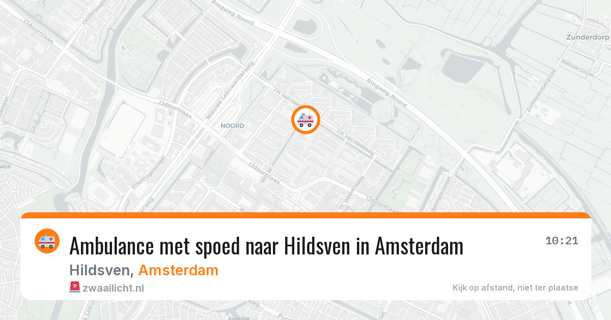 Ambulance met spoed naar Hildsven in Amsterdam — 6 jun 2026