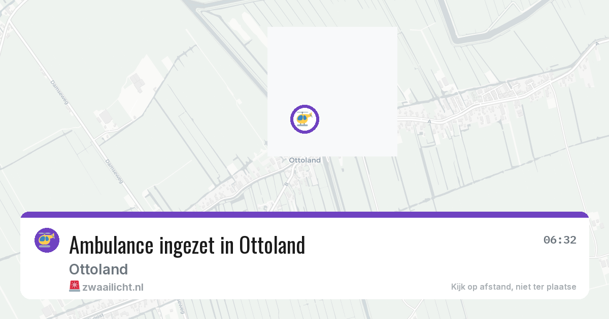 Ambulance ingezet in Ottoland — 15 mrt 2026
