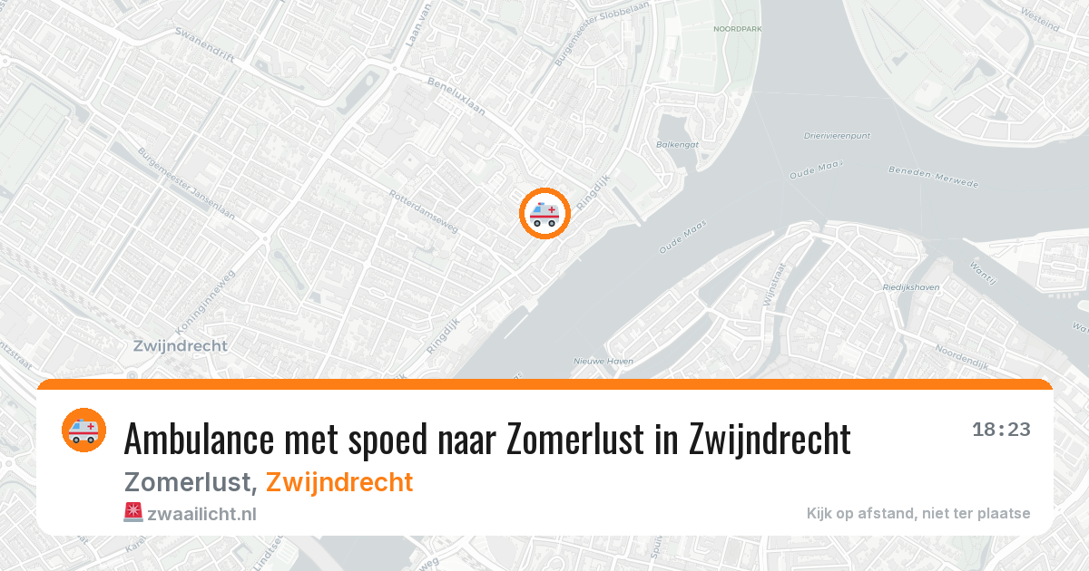 Ambulance met spoed naar Zomerlust in Zwijndrecht — 23 mei 2026