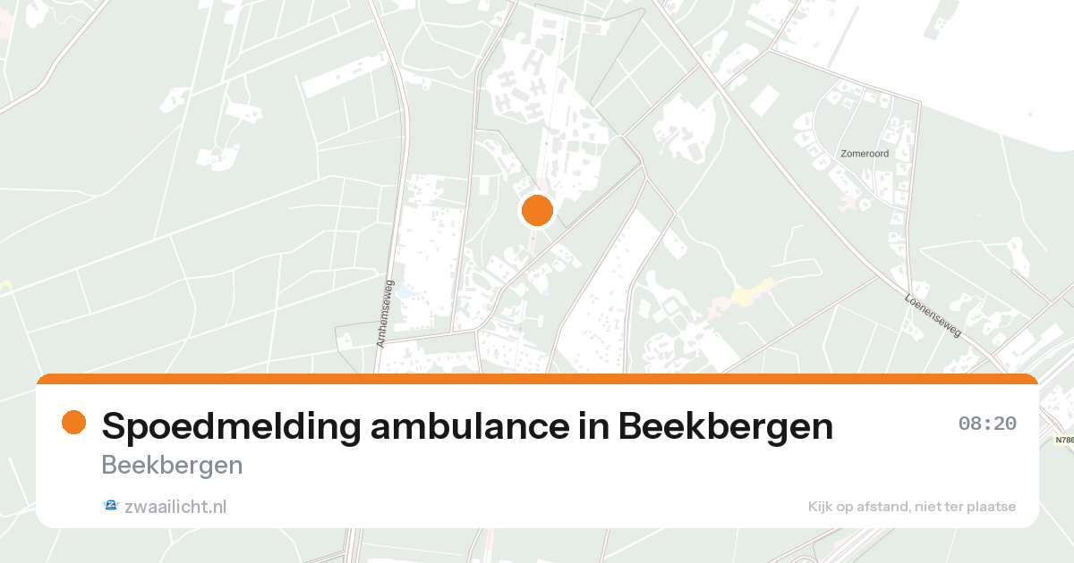 Spoedmelding ambulance in Beekbergen — 28 aug 2026