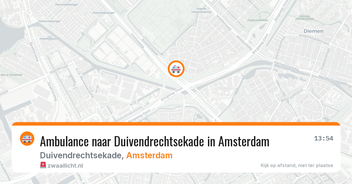 Ambulance naar Duivendrechtsekade in Amsterdam — 22 mei 2026