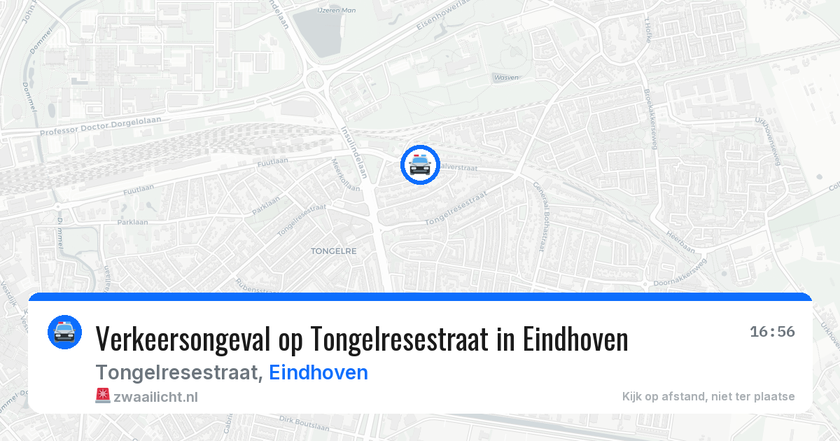 Verkeersongeval op Tongelresestraat in Eindhoven — 11 aug 2026