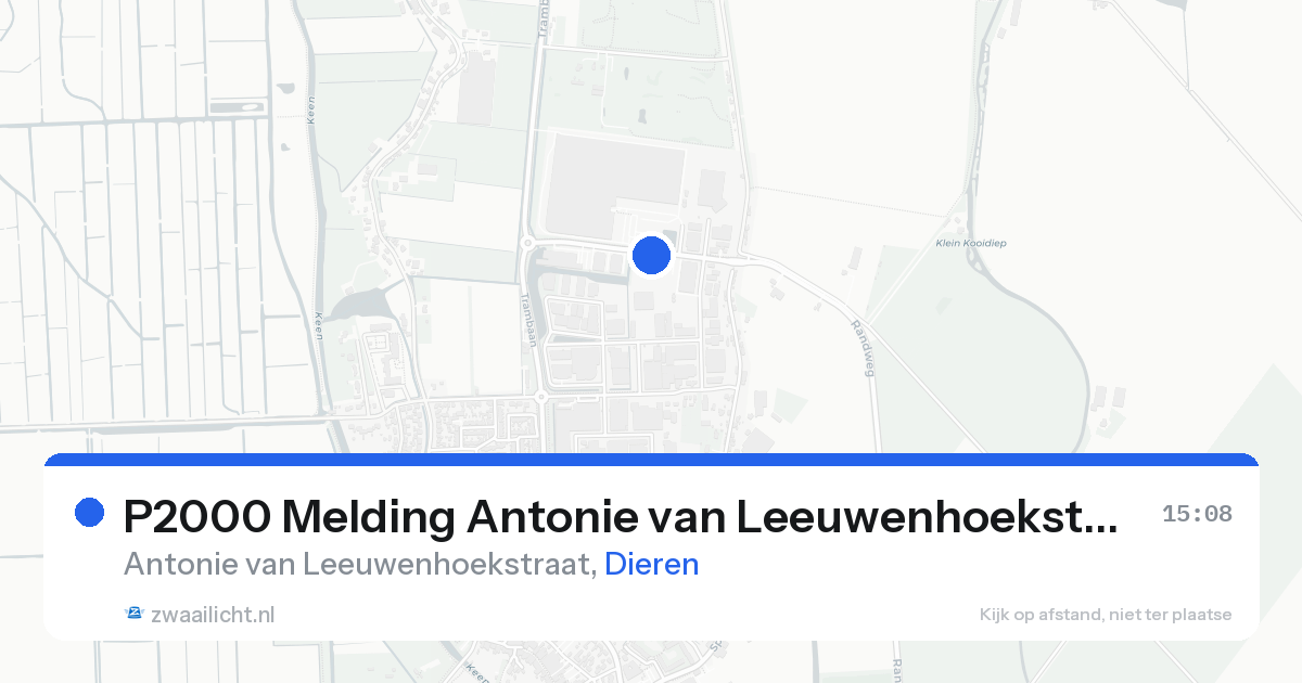 P2000 Melding Antonie van Leeuwenhoekstraat, Dieren — 8 jun 2026