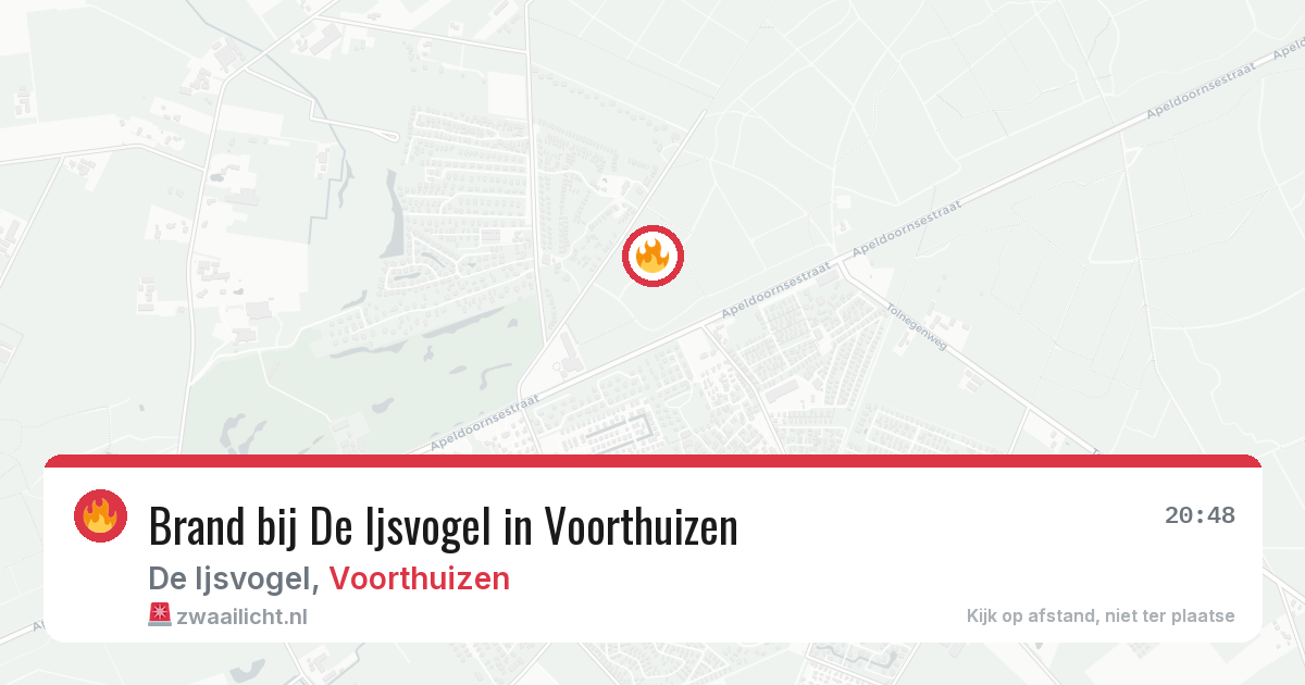 Brand bij De Ijsvogel in Voorthuizen — 14 jul 2026