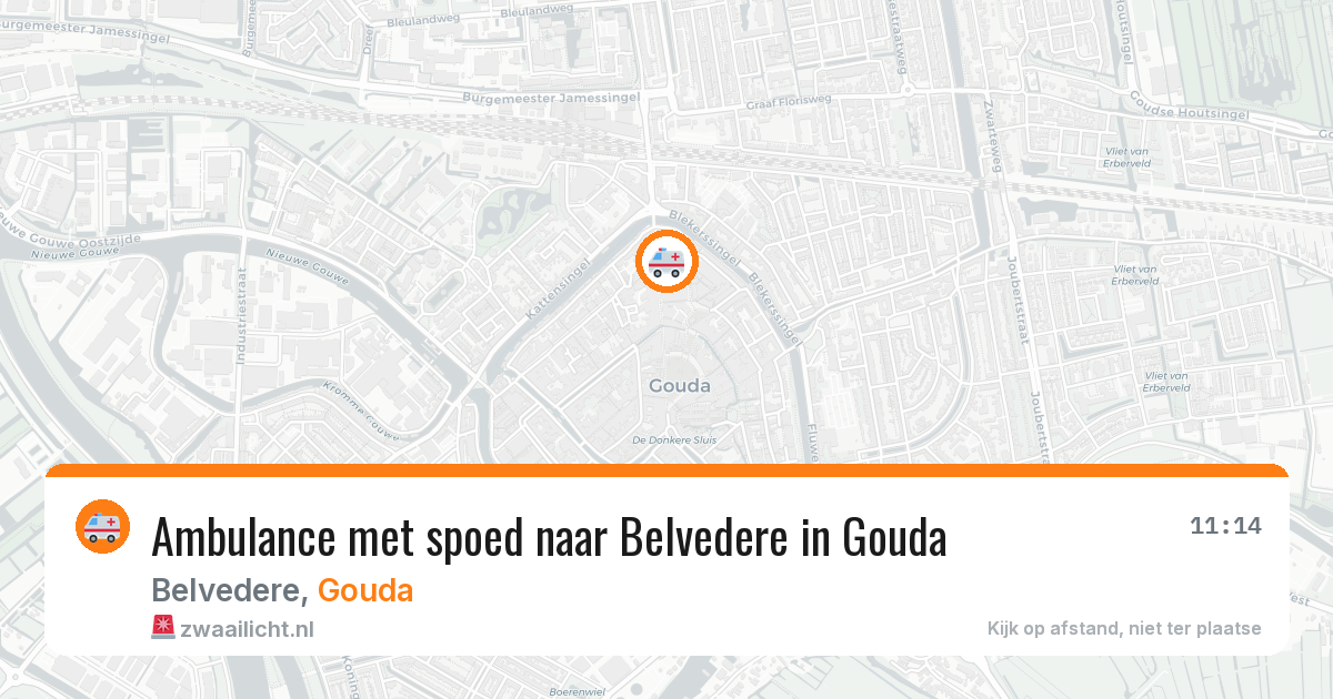 Ambulance met spoed naar Belvedere in Gouda — 3 jul 2026