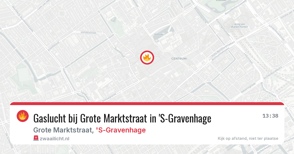 Gaslucht bij Grote Marktstraat in 'S-Gravenhage — 20 mei 2026