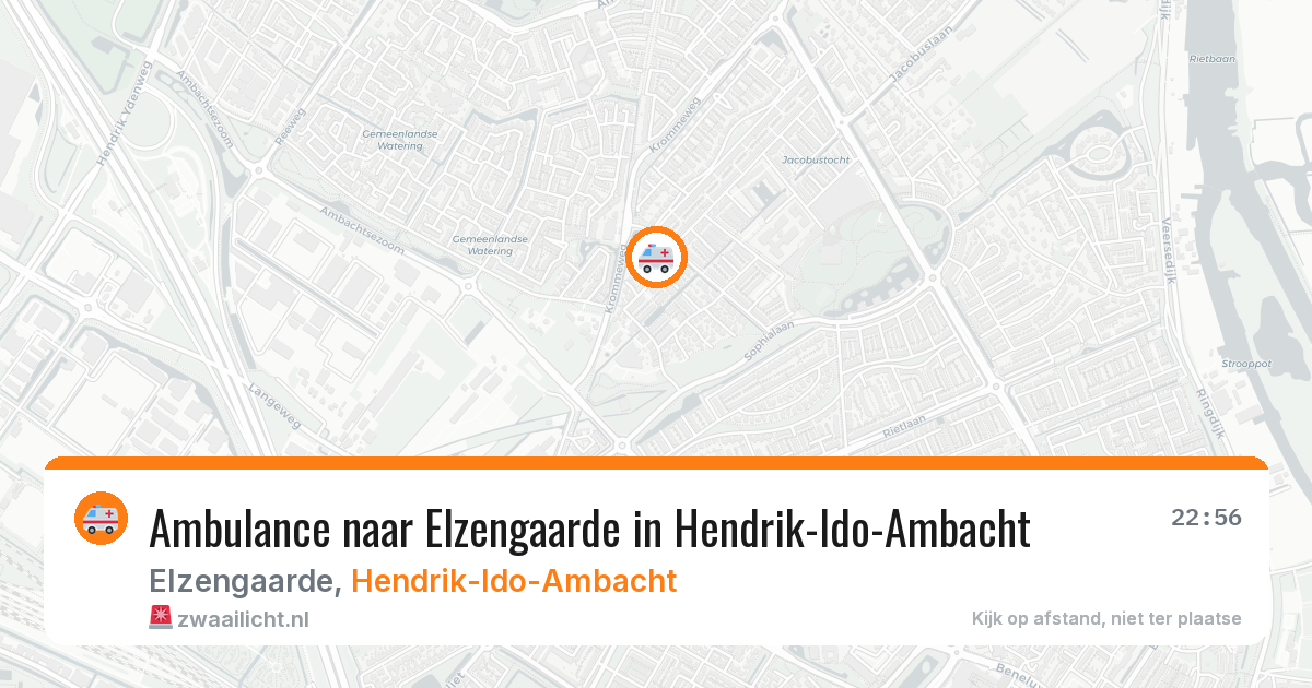 Ambulance naar Elzengaarde in Hendrik-Ido-Ambacht — 26 jun 2026