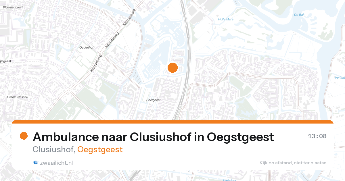 Ambulance naar Clusiushof in Oegstgeest — 27 aug 2026