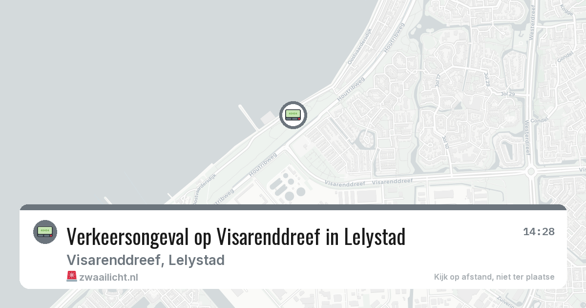 Verkeersongeval op Visarenddreef in Lelystad — 13 mrt 2026