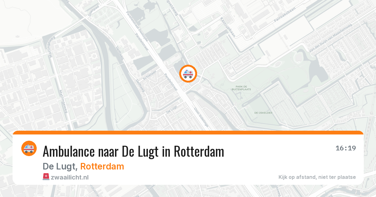 Ambulance naar De Lugt in Rotterdam — 23 mei 2026